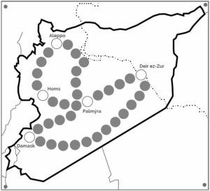 mapa Syrie